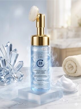 Below Zero Glacier Ice Oil Control Lava Foam Cleanser W/Brush Head ~ Retail $180